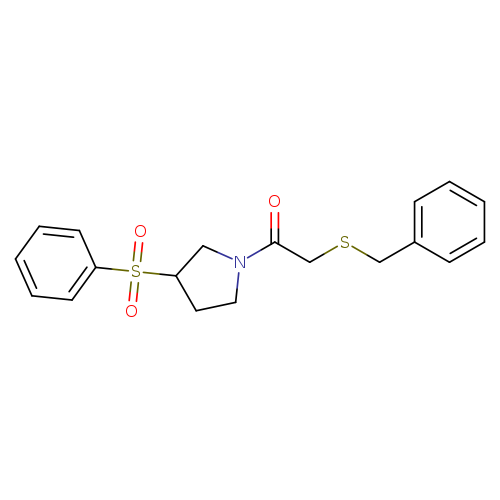 1-[3-(benzenesulfonyl)pyrrolidin-1-yl]-2-(benzylsulfanyl)ethan-1-one