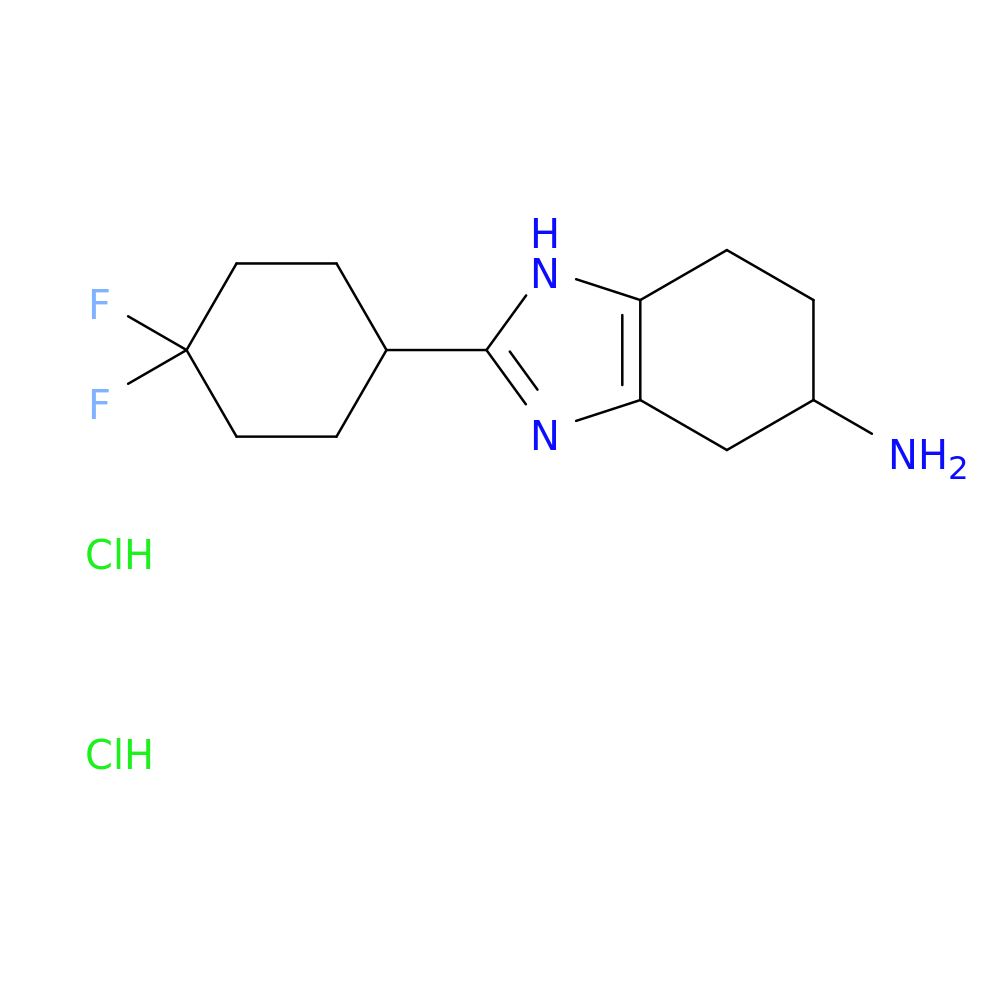 2-(4,4-difluorocyclohexyl)-4,5,6,7-tetrahydro-1H-1,3-benzodiazol-5-amine dihydrochloride