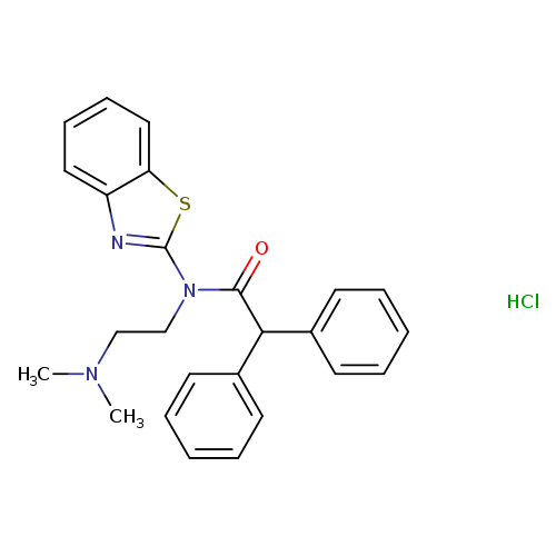 N-(1,3-benzothiazol-2-yl)-N-[2-(dimethylamino)ethyl]-2,2-diphenylacetamide hydrochloride