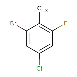 1-Bromo-5-chloro-3-fluoro-2-methylbenzene