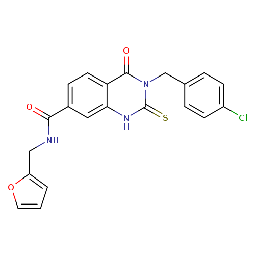 3-[(4-chlorophenyl)methyl]-N-[(furan-2-yl)methyl]-4-oxo-2-sulfanylidene-1,2,3,4-tetrahydroquinazoline-7-carboxamide