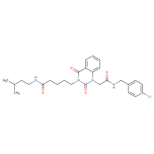 5-[1-({[(4-chlorophenyl)methyl]carbamoyl}methyl)-2,4-dioxo-1,2,3,4-tetrahydroquinazolin-3-yl]-N-(3-methylbutyl)pentanamide