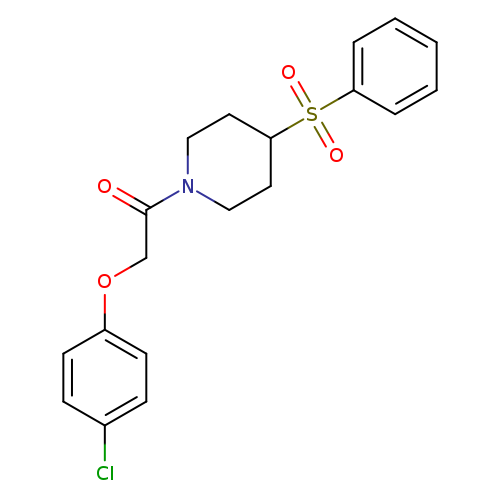 1-[4-(benzenesulfonyl)piperidin-1-yl]-2-(4-chlorophenoxy)ethan-1-one