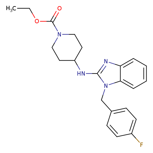 1-Piperidinecarboxylicacid, 4-[[1-[(4-fluorophenyl)methyl]-1H-benzimidazol-2-yl]amino]-, ethyl ester