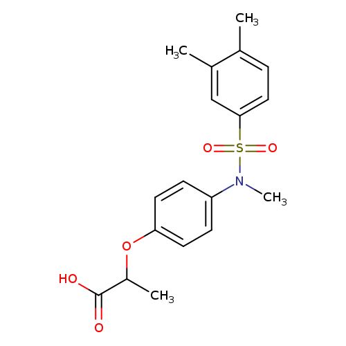 2-[4-(N-methyl3,4-dimethylbenzenesulfonamido)phenoxy]propanoic acid