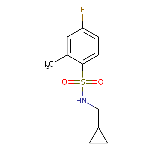 N-(cyclopropylmethyl)-4-fluoro-2-methylbenzene-1-sulfonamide