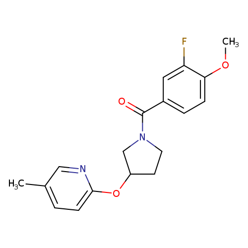 2-{[1-(3-fluoro-4-methoxybenzoyl)pyrrolidin-3-yl]oxy}-5-methylpyridine