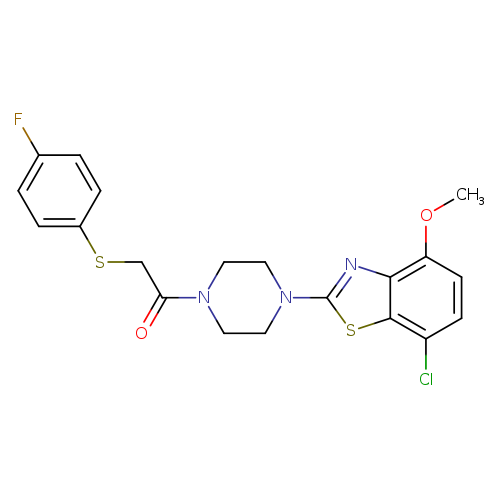 1-[4-(7-chloro-4-methoxy-1,3-benzothiazol-2-yl)piperazin-1-yl]-2-[(4-fluorophenyl)sulfanyl]ethan-1-one