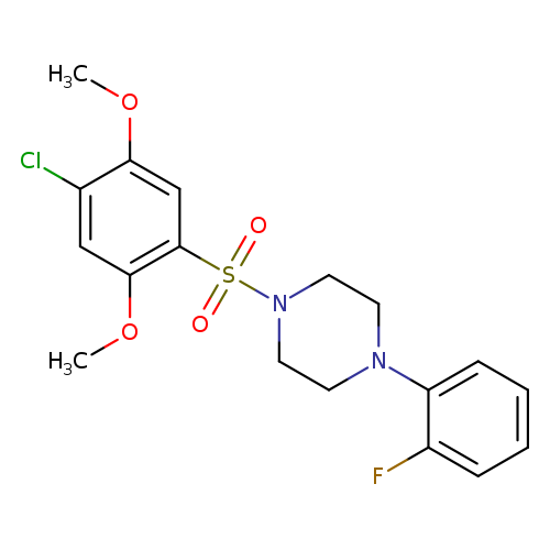 1-[(4-chloro-2,5-dimethoxyphenyl)sulfonyl]-4-(2-fluorophenyl)piperazine