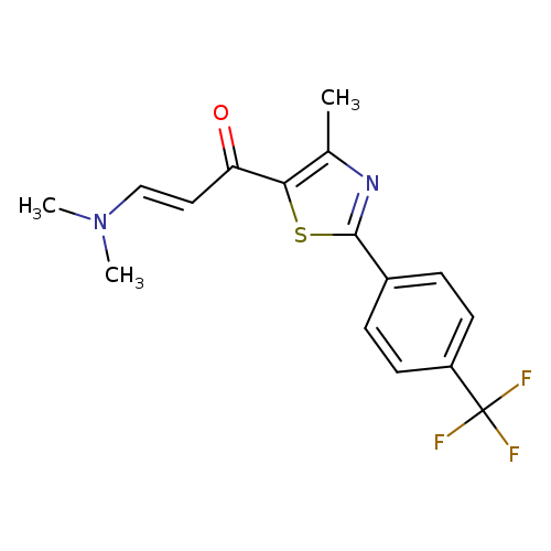 (2E)-3-(dimethylamino)-1-{4-methyl-2-[4-(trifluoromethyl)phenyl]-1,3-thiazol-5-yl}prop-2-en-1-one
