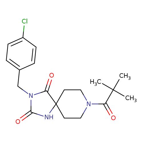 3-[(4-chlorophenyl)methyl]-8-(2,2-dimethylpropanoyl)-1,3,8-triazaspiro[4.5]decane-2,4-dione