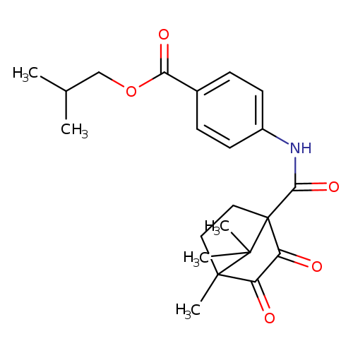 2-methylpropyl 4-{4,7,7-trimethyl-2,3-dioxobicyclo[2.2.1]heptane-1-amido}benzoate