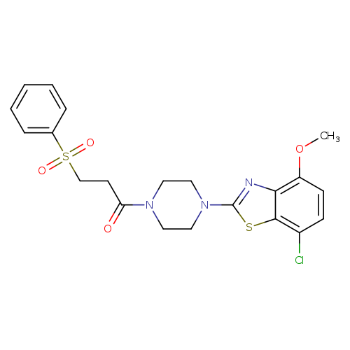 3-(benzenesulfonyl)-1-[4-(7-chloro-4-methoxy-1,3-benzothiazol-2-yl)piperazin-1-yl]propan-1-one