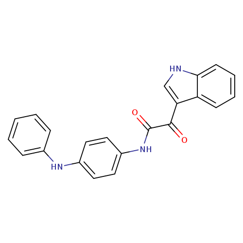 2-(1H-indol-3-yl)-2-oxo-N-[4-(phenylamino)phenyl]acetamide