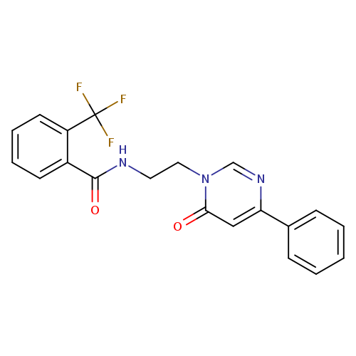 N-[2-(6-oxo-4-phenyl-1,6-dihydropyrimidin-1-yl)ethyl]-2-(trifluoromethyl)benzamide