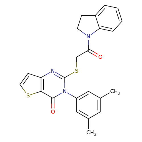 2-{[2-(2,3-dihydro-1H-indol-1-yl)-2-oxoethyl]sulfanyl}-3-(3,5-dimethylphenyl)-3H,4H-thieno[3,2-d]pyrimidin-4-one