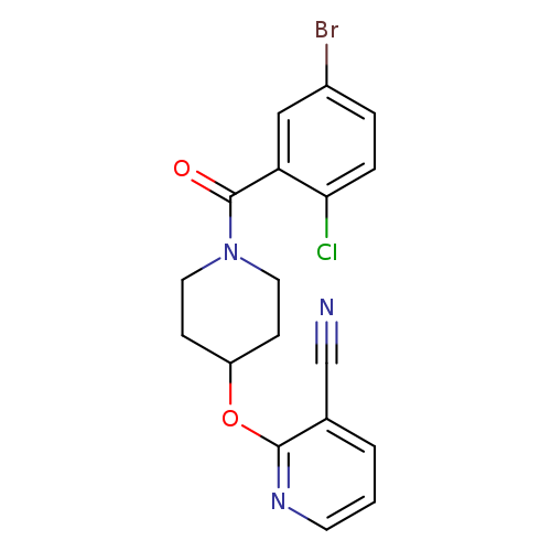 2-{[1-(5-bromo-2-chlorobenzoyl)piperidin-4-yl]oxy}pyridine-3-carbonitrile