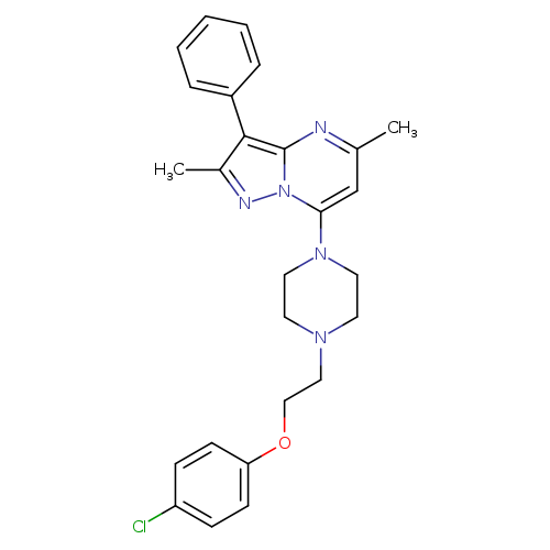 1-[2-(4-chlorophenoxy)ethyl]-4-{2,5-dimethyl-3-phenylpyrazolo[1,5-a]pyrimidin-7-yl}piperazine