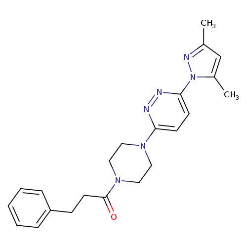 1-{4-[6-(3,5-dimethyl-1H-pyrazol-1-yl)pyridazin-3-yl]piperazin-1-yl}-3-phenylpropan-1-one