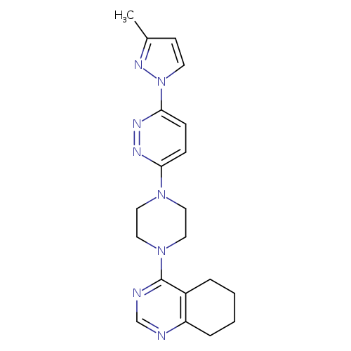4-{4-[6-(3-methyl-1H-pyrazol-1-yl)pyridazin-3-yl]piperazin-1-yl}-5,6,7,8-tetrahydroquinazoline