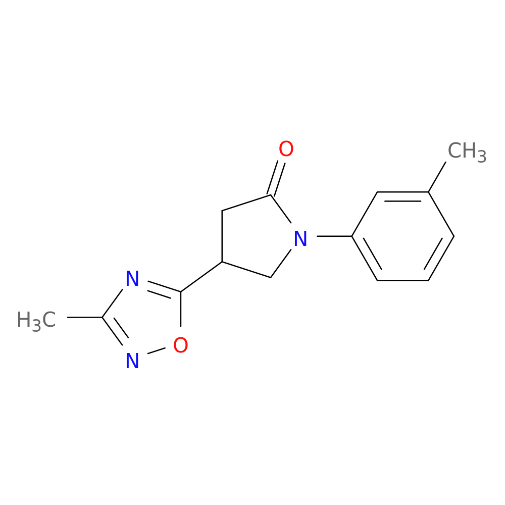4-(3-methyl-1,2,4-oxadiazol-5-yl)-1-(3-methylphenyl)pyrrolidin-2-one