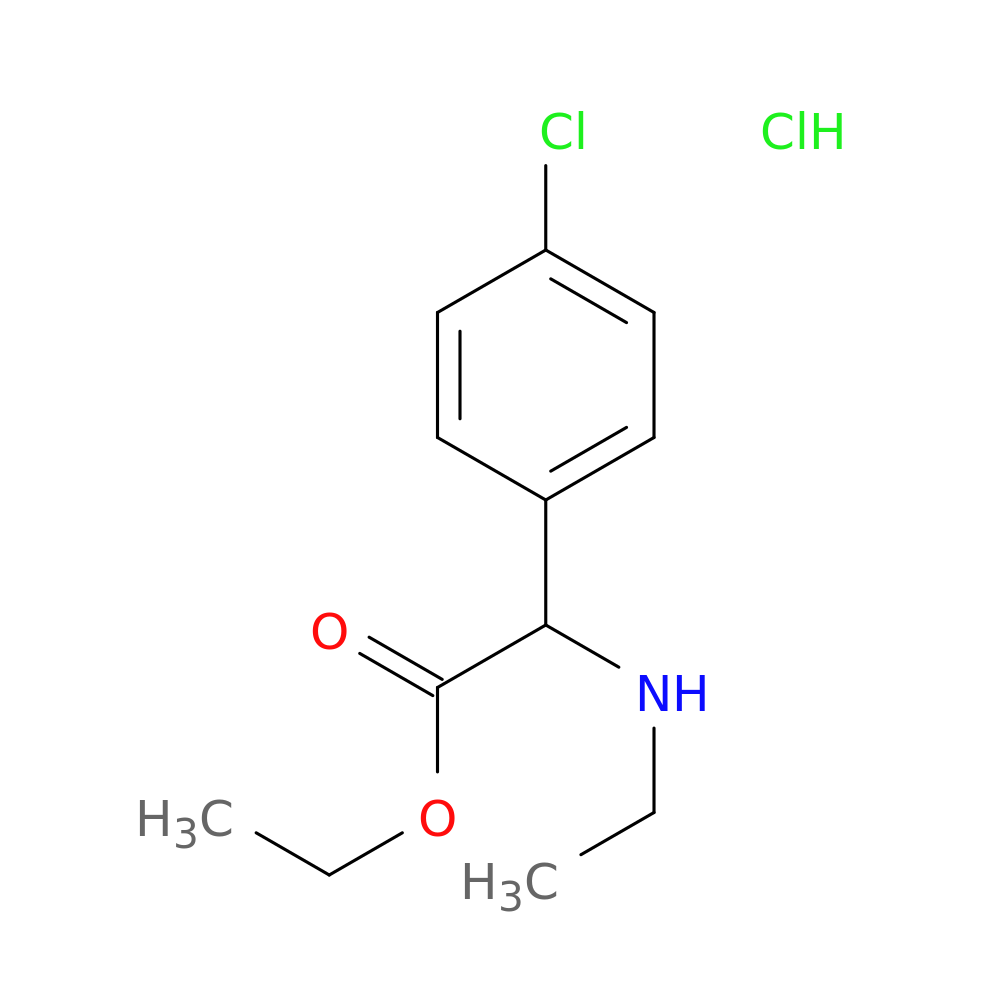 Ethyl (4-chlorophenyl)(ethylamino)acetate hydrochloride