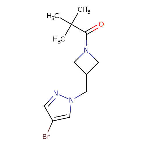 1-{3-[(4-bromo-1H-pyrazol-1-yl)methyl]azetidin-1-yl}-2,2-dimethylpropan-1-one