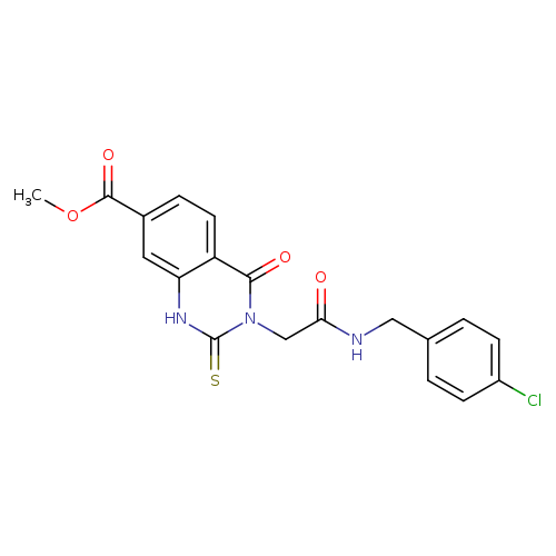methyl 3-({[(4-chlorophenyl)methyl]carbamoyl}methyl)-4-oxo-2-sulfanylidene-1,2,3,4-tetrahydroquinazoline-7-carboxylate