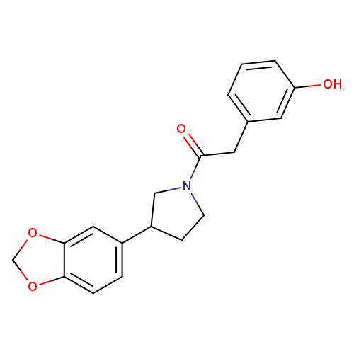 1-[3-(2H-1,3-benzodioxol-5-yl)pyrrolidin-1-yl]-2-(3-hydroxyphenyl)ethan-1-one