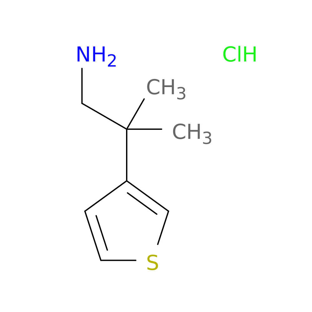 2-methyl-2-(thiophen-3-yl)propan-1-amine hydrochloride
