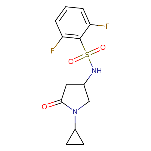 N-(1-cyclopropyl-5-oxopyrrolidin-3-yl)-2,6-difluorobenzene-1-sulfonamide
