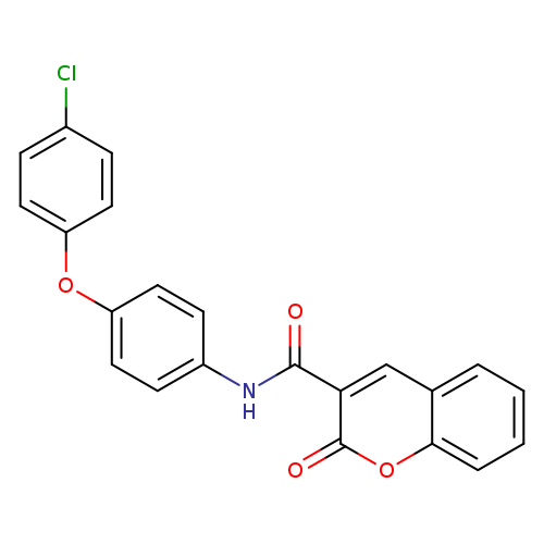 N-[4-(4-chlorophenoxy)phenyl]-2-oxo-2H-chromene-3-carboxamide