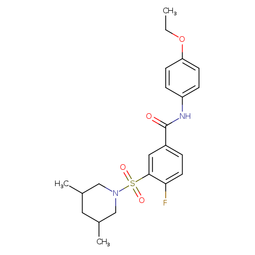 3-[(3,5-dimethylpiperidin-1-yl)sulfonyl]-N-(4-ethoxyphenyl)-4-fluorobenzamide