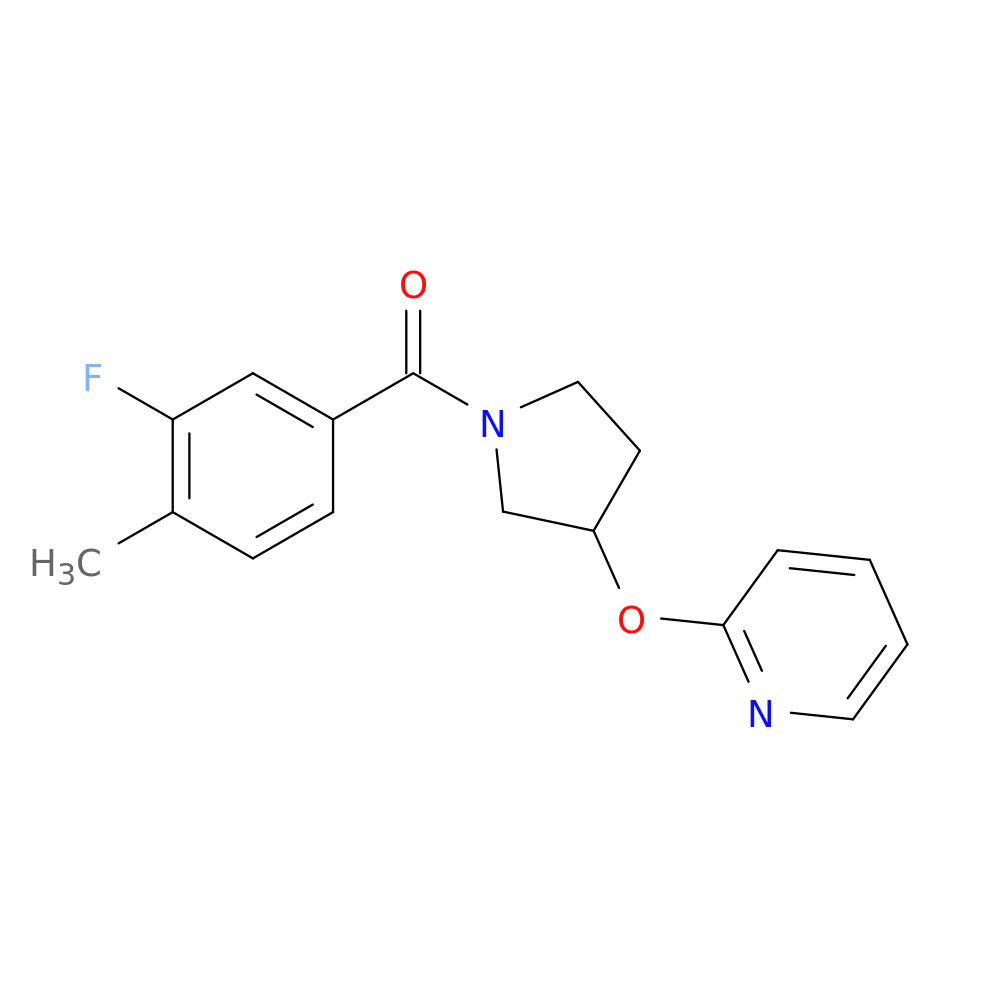 2-{[1-(3-fluoro-4-methylbenzoyl)pyrrolidin-3-yl]oxy}pyridine