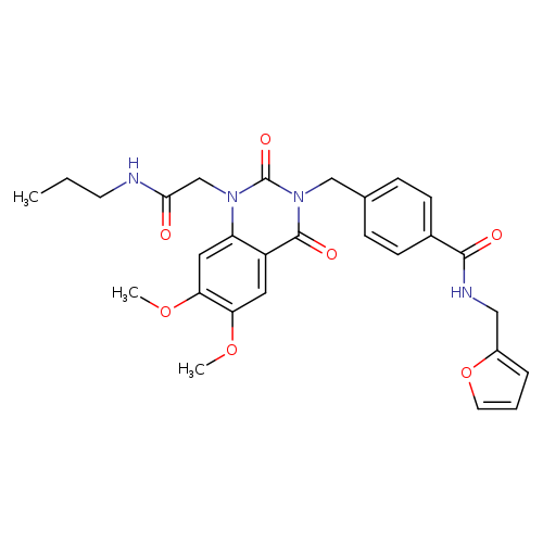 4-({6,7-dimethoxy-2,4-dioxo-1-[(propylcarbamoyl)methyl]-1,2,3,4-tetrahydroquinazolin-3-yl}methyl)-N-[(furan-2-yl)methyl]benzamide