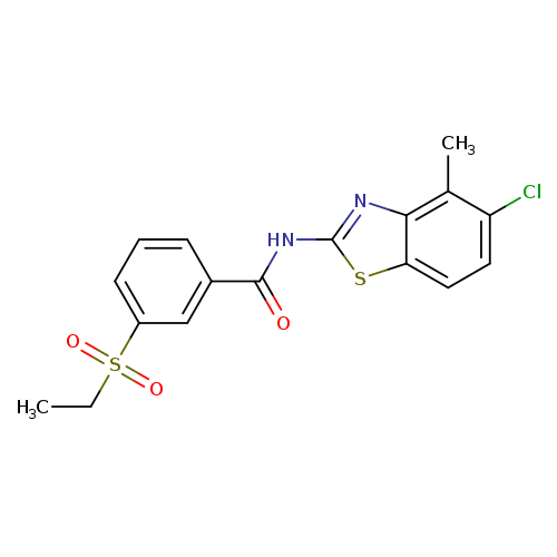 N-(5-chloro-4-methyl-1,3-benzothiazol-2-yl)-3-(ethanesulfonyl)benzamide