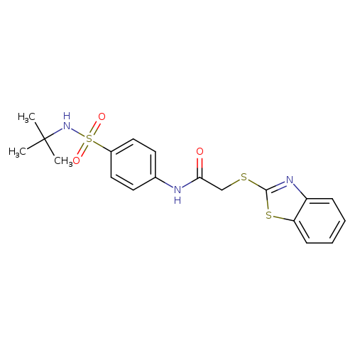 2-(1,3-benzothiazol-2-ylsulfanyl)-N-[4-(tert-butylsulfamoyl)phenyl]acetamide