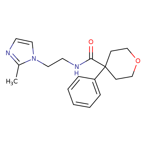 N-[2-(2-methyl-1H-imidazol-1-yl)ethyl]-4-phenyloxane-4-carboxamide