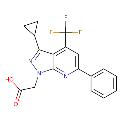 2-(3-Cyclopropyl-6-phenyl-4-(trifluoromethyl)-1H-pyrazolo[3,4-b]pyridin-1-yl)acetic acid
