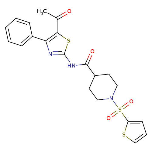 N-(5-acetyl-4-phenyl-1,3-thiazol-2-yl)-1-(thiophene-2-sulfonyl)piperidine-4-carboxamide