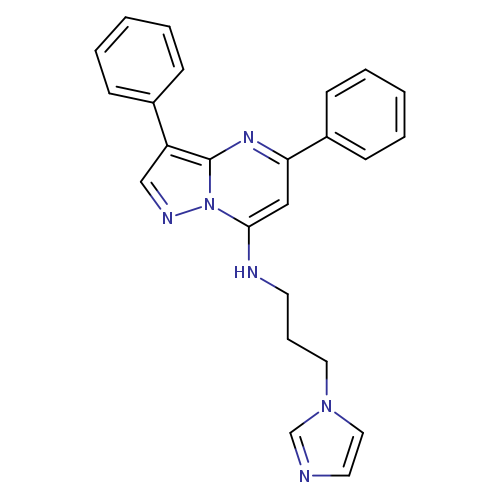 N-[3-(1H-imidazol-1-yl)propyl]-3,5-diphenylpyrazolo[1,5-a]pyrimidin-7-amine