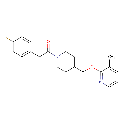 2-(4-fluorophenyl)-1-(4-{[(3-methylpyridin-2-yl)oxy]methyl}piperidin-1-yl)ethan-1-one