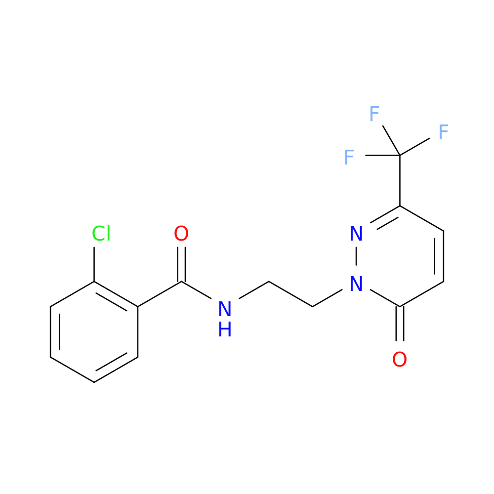 2-chloro-N-{2-[6-oxo-3-(trifluoromethyl)-1,6-dihydropyridazin-1-yl]ethyl}benzamide