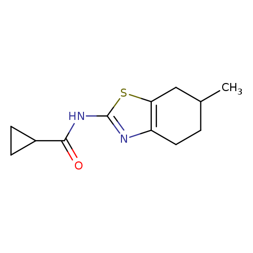 N-(6-methyl-4,5,6,7-tetrahydro-1,3-benzothiazol-2-yl)cyclopropanecarboxamide