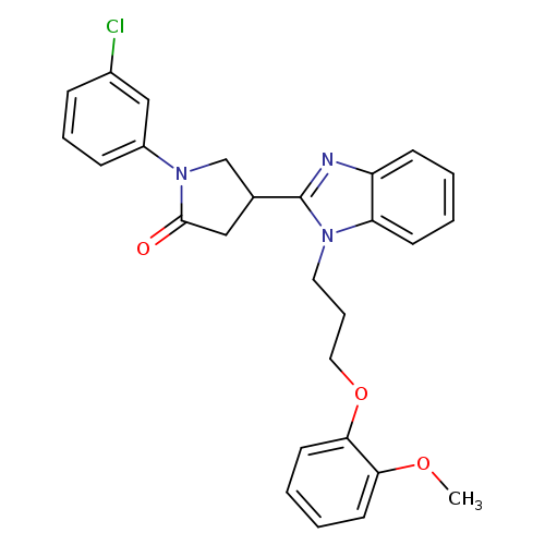 1-(3-chlorophenyl)-4-{1-[3-(2-methoxyphenoxy)propyl]-1H-1,3-benzodiazol-2-yl}pyrrolidin-2-one