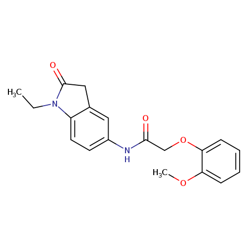 N-(1-ethyl-2-oxo-2,3-dihydro-1H-indol-5-yl)-2-(2-methoxyphenoxy)acetamide