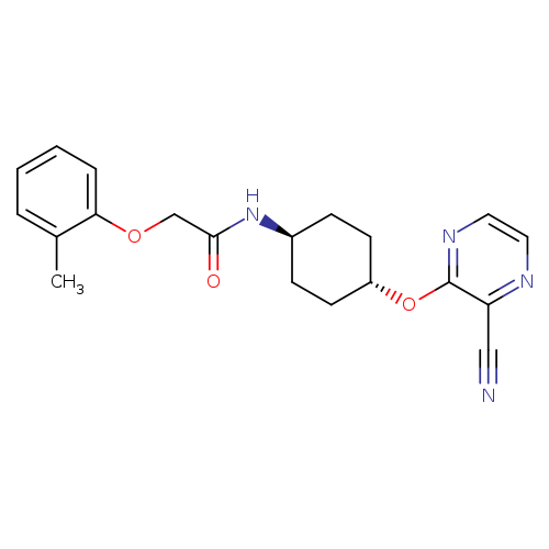 2-(2-methylphenoxy)-N-[(1r,4r)-4-[(3-cyanopyrazin-2-yl)oxy]cyclohexyl]acetamide