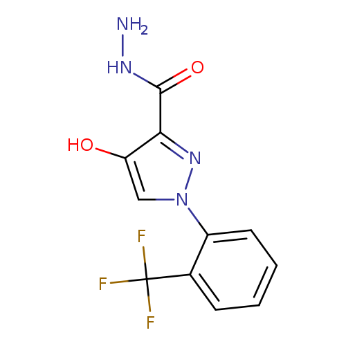 4-hydroxy-1-[2-(trifluoromethyl)phenyl]-1H-pyrazole-3-carbohydrazide