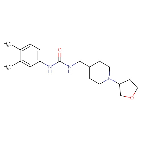 3-(3,4-dimethylphenyl)-1-{[1-(oxolan-3-yl)piperidin-4-yl]methyl}urea