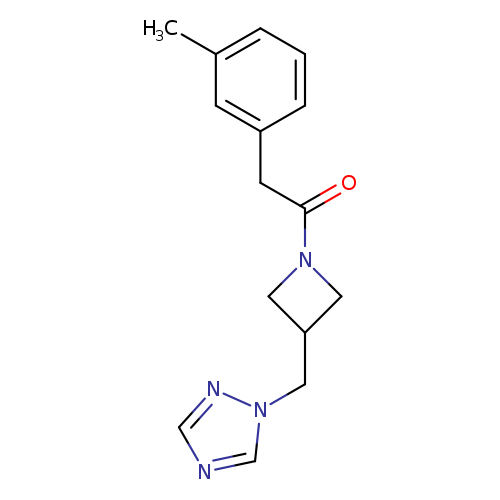 2-(3-methylphenyl)-1-{3-[(1H-1,2,4-triazol-1-yl)methyl]azetidin-1-yl}ethan-1-one